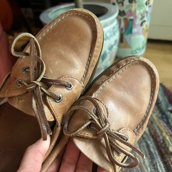 Sperry Top Sider Men's Tan Leather Boat Shoes 9M - Picture 7 of 16